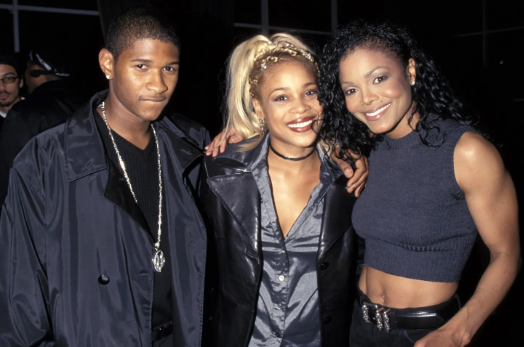 Usher, T-Boz & Janet Jackson @ "Velvet Rope" Party by HBO 1998