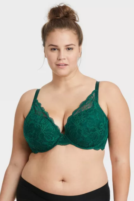 Plus Size Sublime Lace Plunge Push-Up Bra