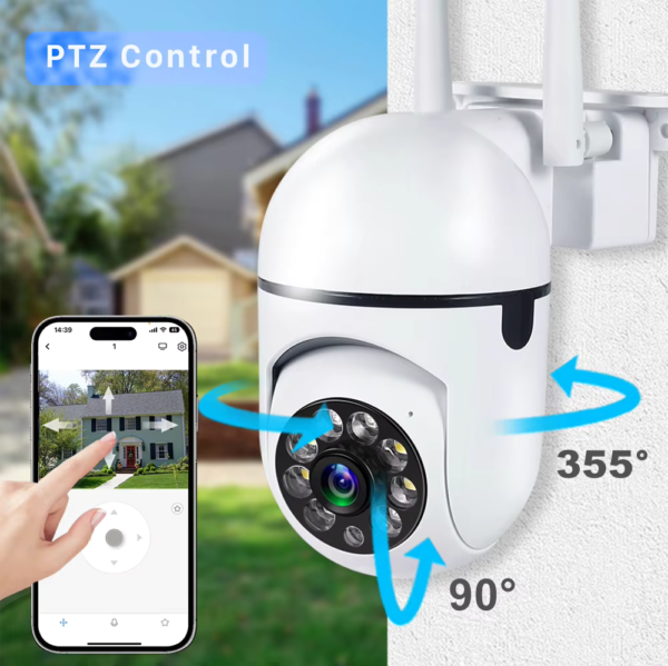 8MP Wifi IP Outdoor Wireless Security Surveillance Camera 4X Zoom Cameras AI Human Tracking Two-way Audio HD Night Color Cam - AliExpress 30 - Plug Type : EU Plug