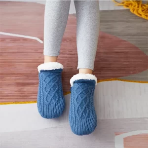 Winter Woolen Socks Unisex Thick Warm Bedroom Socks Non-Slip Slippers